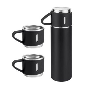 Vacuum flask 2 cup set (500ML- black)