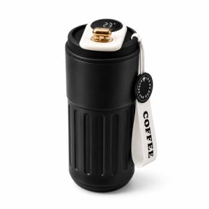 LED Thermal Mug (460ML Full Body Black)