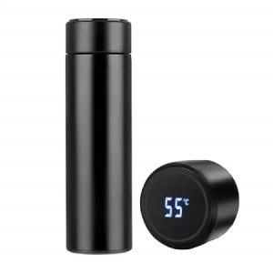 Digital LED Display Flask (500ML- Black)